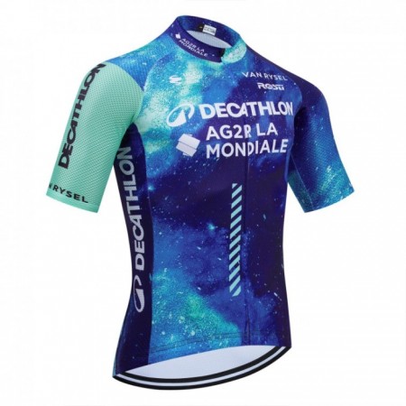 Maglia 2024 Decathlon Ag2r Manica Corta Blu Maglia 2024 Decathlon Ag2r Manica Corta Blu